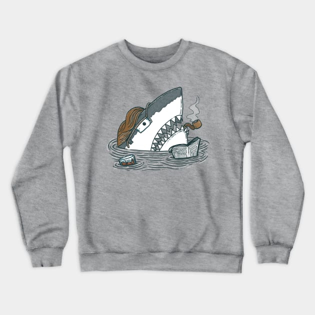 The Dad Shark Crewneck Sweatshirt by nickv47